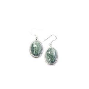 NWT 21.78cts Seraphinite Sterling Silver Earrings